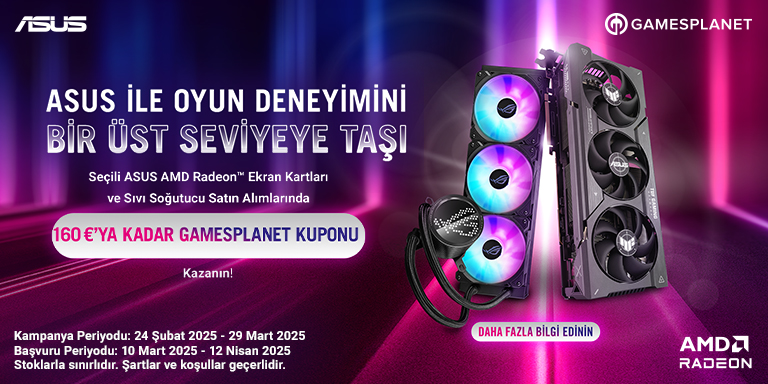 Seçili Asus Ürünlerinde Games Planet Kuponu Hediye