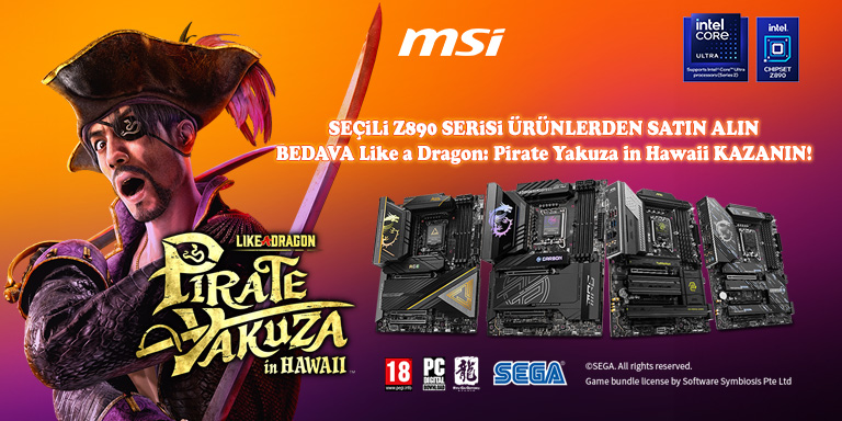 MSI Z890 Anakartlarda Like a Dragon Oyun Kodu Hediyesi