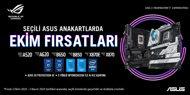 ASUS Anakartlarda Ekim Fırsatları Başladı