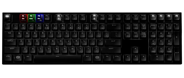 Cooler Master Tastiera USB Universale Standard colore Nero -  SGK-6020-KKCM1-IT Masterkeys Pro L