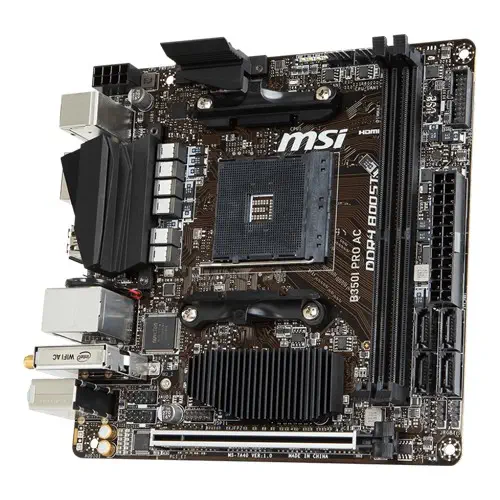 Msi B350I PRO AC Mini-ITX Gaming (Oyuncu) Anakart