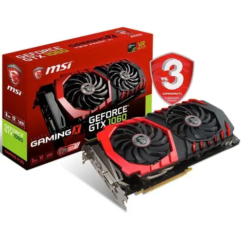MSI GeForce GTX 1060 Gaming 3G 3GB GDDR5 192Bit DX12 Gaming Ekran Kartı