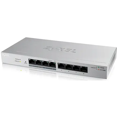 Zyxel GS1200-8 8 Port Gigabit Web Yönetilebilir Switch