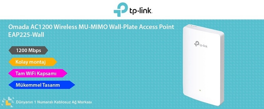 Tp-Link EAP225-Wall Omada AC1200 Access Point