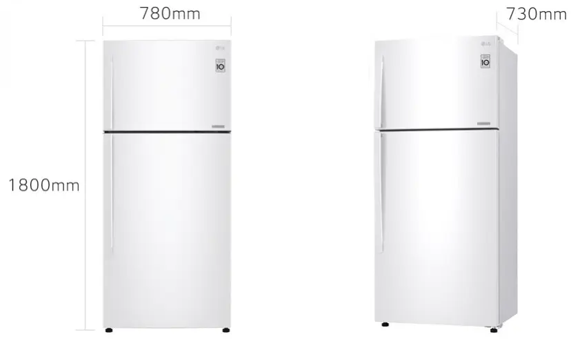 LG GN-C702HQCU A++ 547 Lt Beyaz Çift Kapılı Buzdolabı