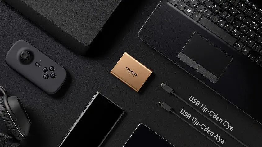 Samsung T5 MU-PA500G/WW 500GB 2.5″ USB 3.1 Siyah Taşınabilir SSD Disk