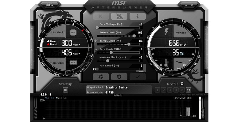 Разгон 1660 super msi afterburner