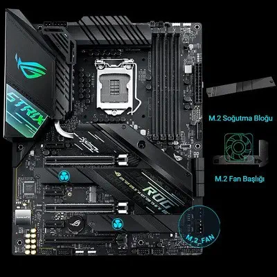 Asus ROG STRIX Z490-F GAMING Intel Z490 Soket 1200 DDR4 4600(OC)MHz ATX Gaming (Oyuncu) Anakart