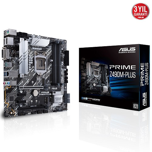 Asus PRIME Z490M-PLUS Intel Z490 Soket 1200 DDR4 4600(OC)MHz mATX Anakart