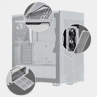 Corsair 275R Airflow CC-9011182-WW ATX Mid-Tower Gaming Kasa