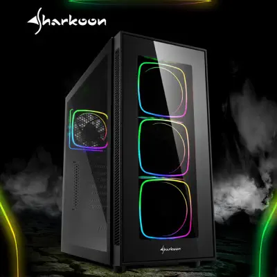 Sharkoon TG6-RGB ATX Mid-Tower Gaming Kasa