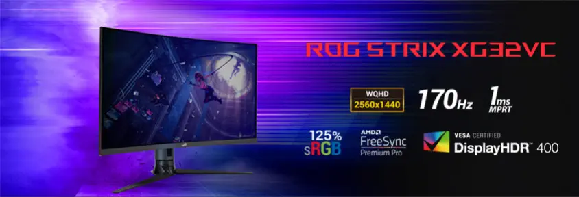 Asus ROG Strix XG32VC 31.5″ VA WQHD Curved Gaming Monitör