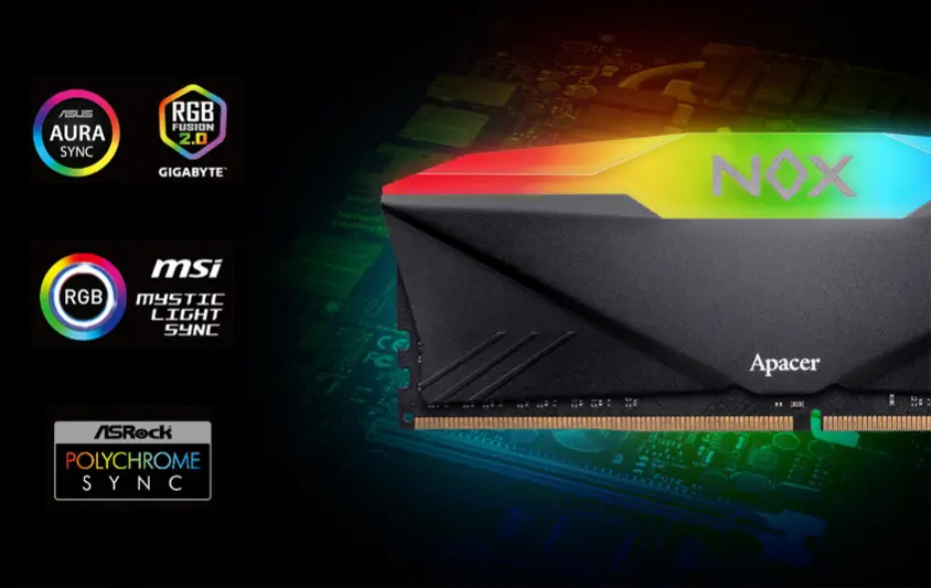 Apacer Nox RGB AH4U08G30C08YNBAA-1 8GB DDR4 3000MHz Gaming Ram