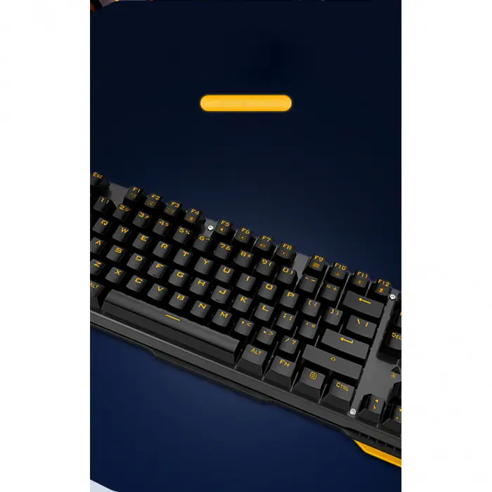 James Donkey 619S Sarı Aydınlatmalı Black/Blue Switch İng Q USB Gaming 87 Tuş Mekanik Klavye