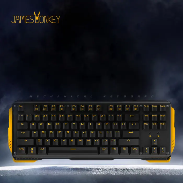 James Donkey 619S Sarı Aydınlatmalı Black/Blue Switch İng Q USB Gaming 87 Tuş Mekanik Klavye