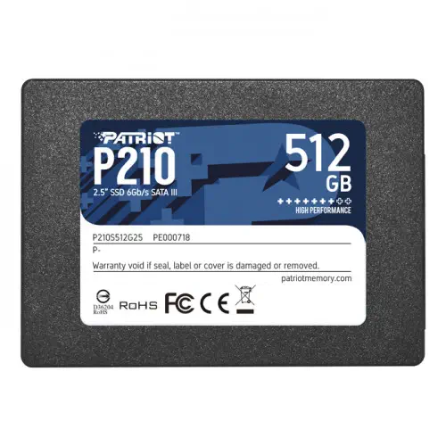 Patriot P210 P210S512G25 512GB SATA 3 SSD Disk