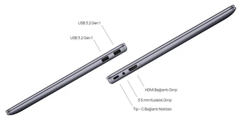 Huawei Matebook 14 Gri 14″ 2K FullView Notebook