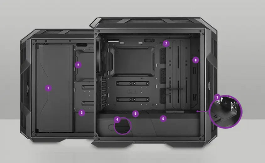 Cooler Master MasterCase H500M E-ATX Mid-Tower Gaming Kasa