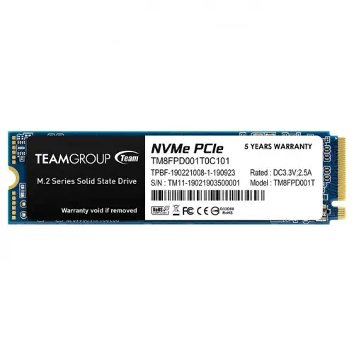 Team MP33 Pro 512GB 2400/2000MB/s NVMe PCIe Gen3x4 M.2 SSD Disk
