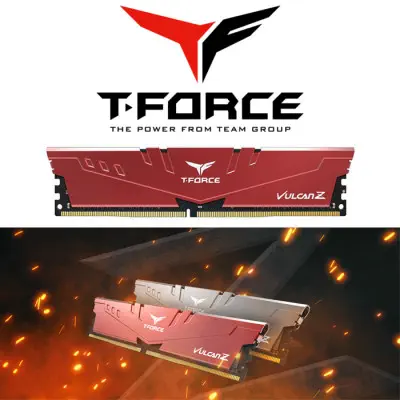Team T-Force Vulcan Z 8GB (1x8GB) DDR4 3200MHz CL16 Kırmızı Gaming Ram