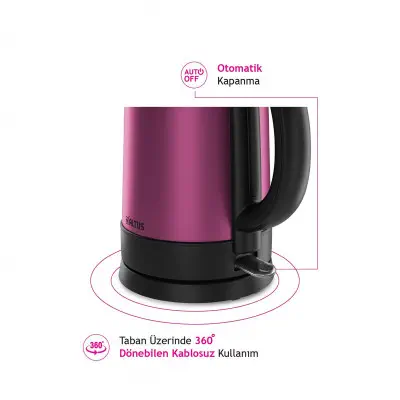 Altus AL 728 P Pembe 2200 W 1.7 Lt Çelik Kettle