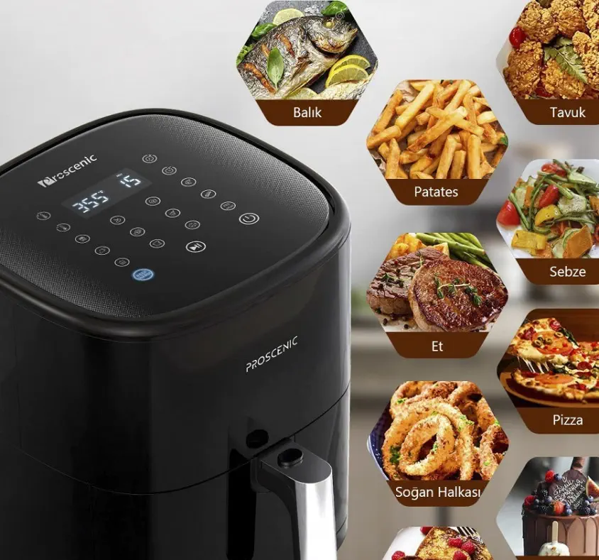 Proscenic T22 Air Fryer 5L Yağsız Fritöz