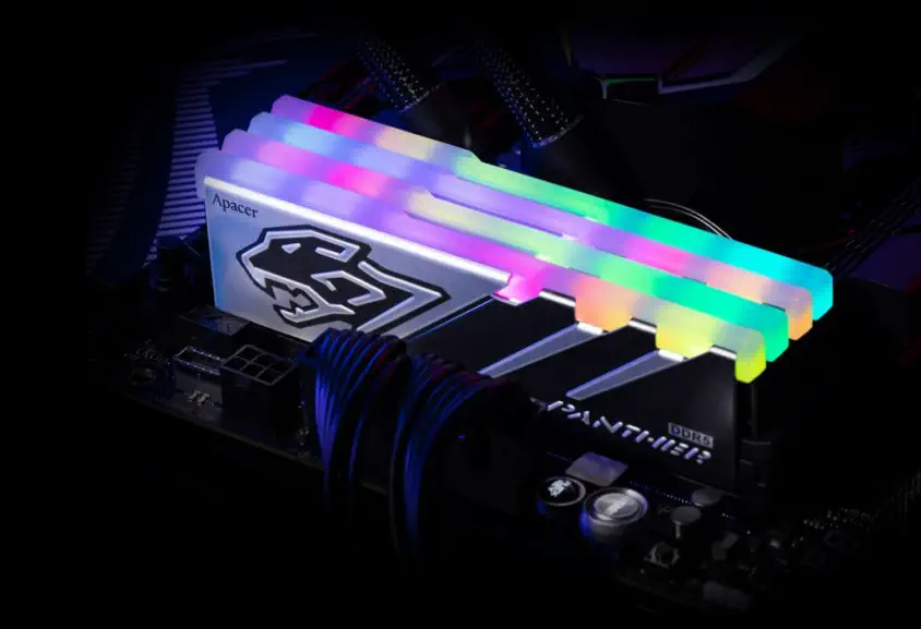 Apacer Panther RGB 16B (1x16GB) 5200MHz DDR5 Gaming Ram (AH5U16G52C5229BAA-1)