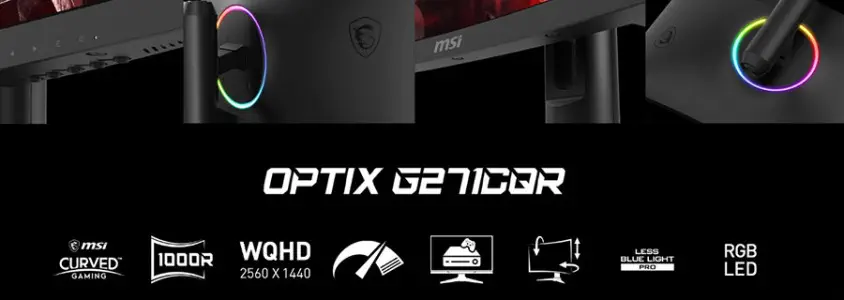 MSI Optix G271CQR 27″ 1ms 165Hz VA WQHD Curved Gaming Monitör