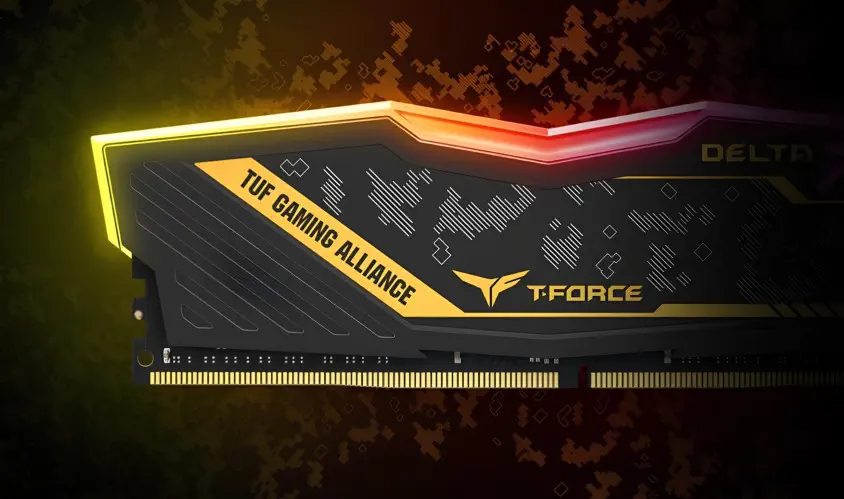 Team T-Force TUF RGB Gaming Alliance 16GB (2x8GB) 3200MHz DDR4 Gaming Ram (TF9D416G3200HC16CDC01)