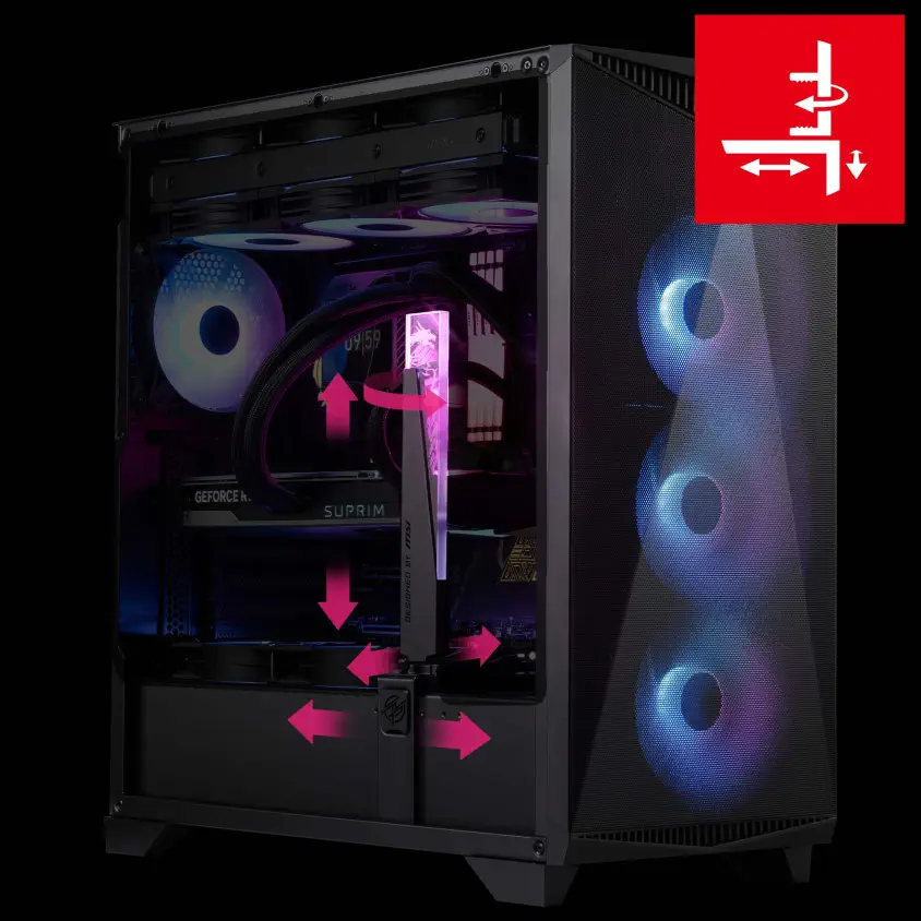 MSI MPG Gungnir 300R Airflow Temperli Cam ATX Mid-Tower Gaming (Oyuncu) Kasa