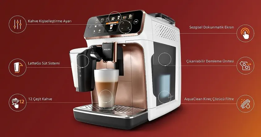 Philips 5400 Serisi EP5443/70 Lattego Tam Otomatik Espresso Makinesi