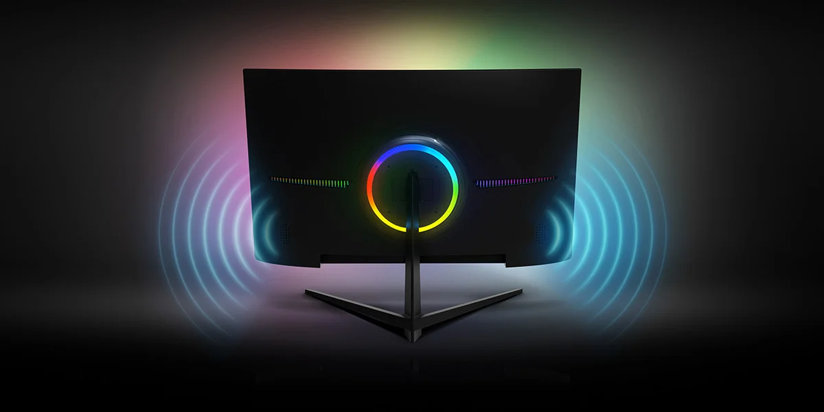 GamePower Vivid T40 24″ Curved RGB 180Hz 0.5ms FHD Va Panel 2x2W Speaker Gaming Monitör (Sıfır Ölü Piksel Garantili)