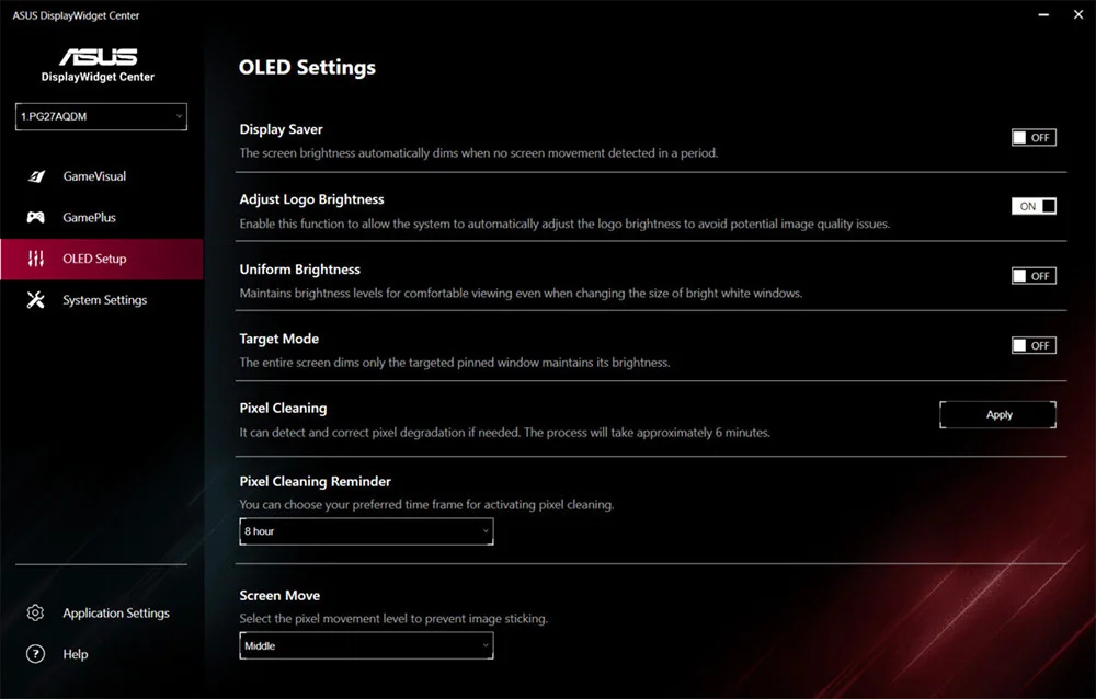 Asus ROG Swift PG27AQDM 26,5″ 0.03ms 240Hz OLED QHD Gaming Monitör