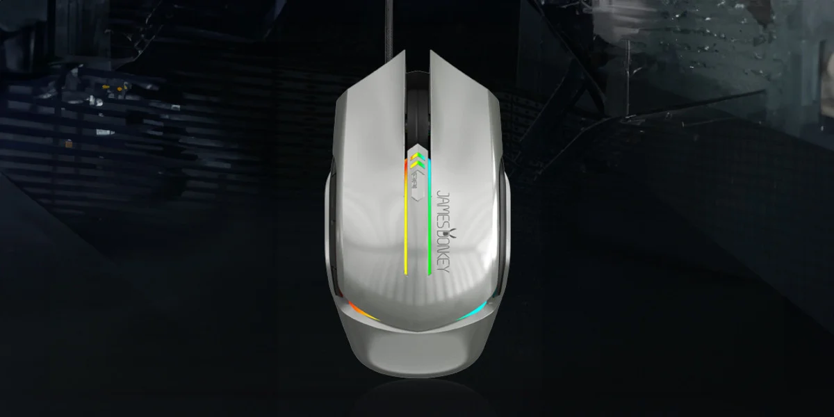 James Donkey 112RS 6200DPI 6 Tuş PMW3327 Sensör RGB Optik Metalik Gri Gaming Mouse