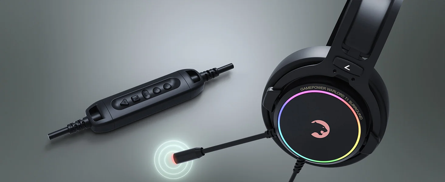 Gamepower Warlord Siyah 7.1 Surround RGB Gaming Kulaklık