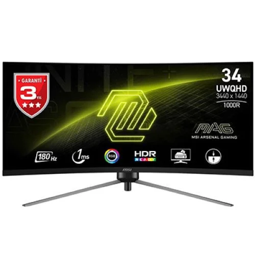 MSI MAG 345CQR  34″ 180Hz 1ms WQHD VA Curved Gaming (Oyuncu) Monitör