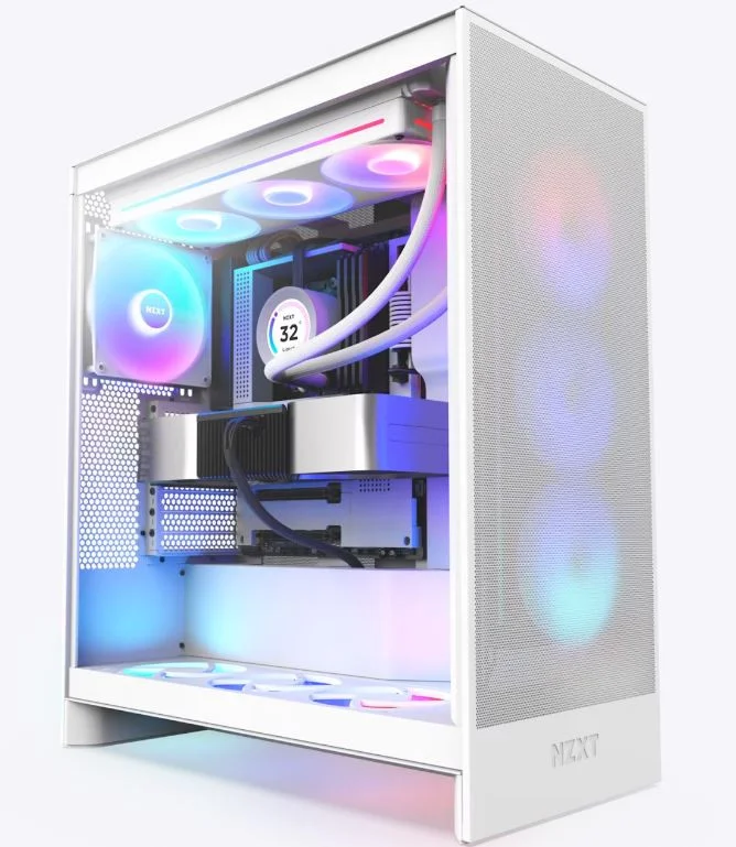 NZXT H Series H7 Flow (2024) CM-H72FW-R1 ATX Beyaz Mid Tower Gaming (Oyuncu) Kasa