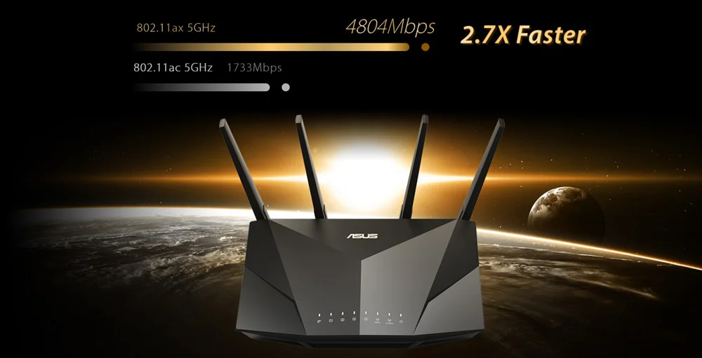 ASUS RT-AX5400 Extendable Router AX5400 WIFI6 Dual-Band AiProtection AiMesh