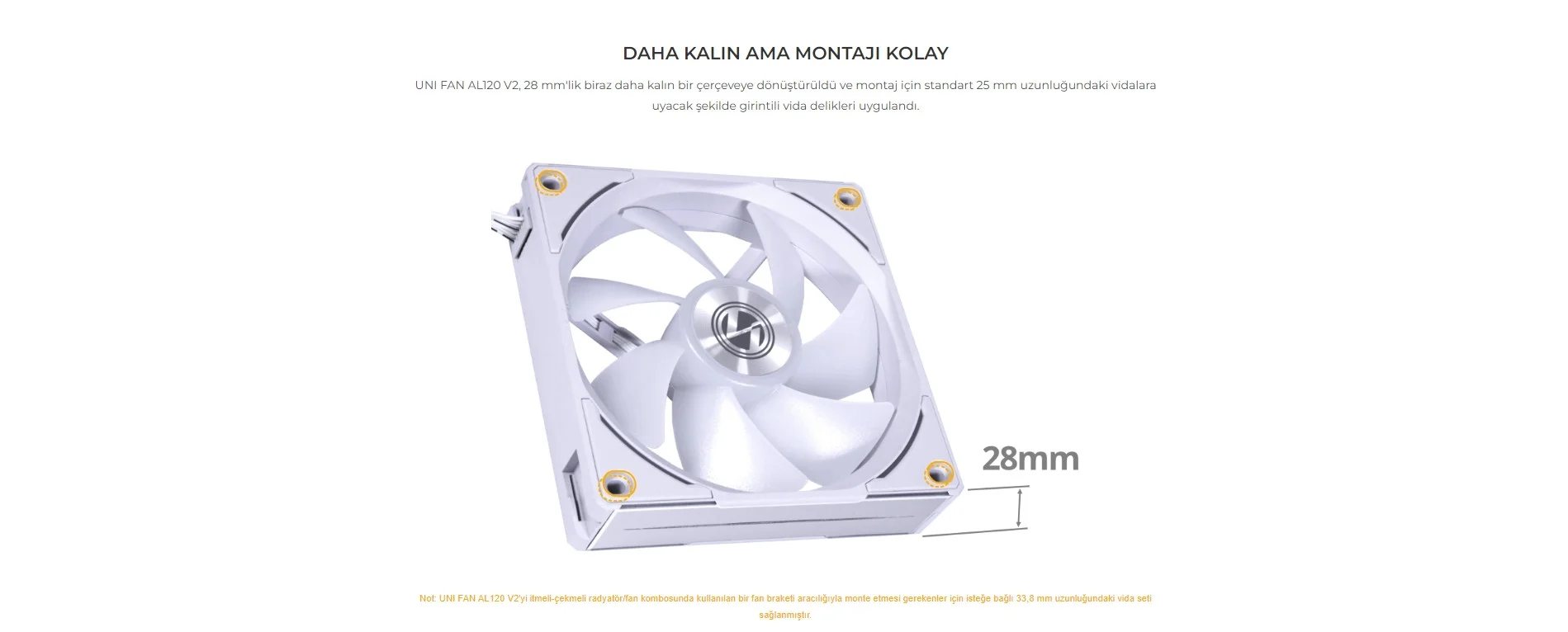 Lian Li UNI FAN ALV2 1x120mm Siyah Kasa Fanı