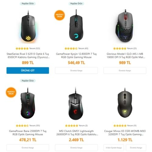 en ucuz gaming mouse