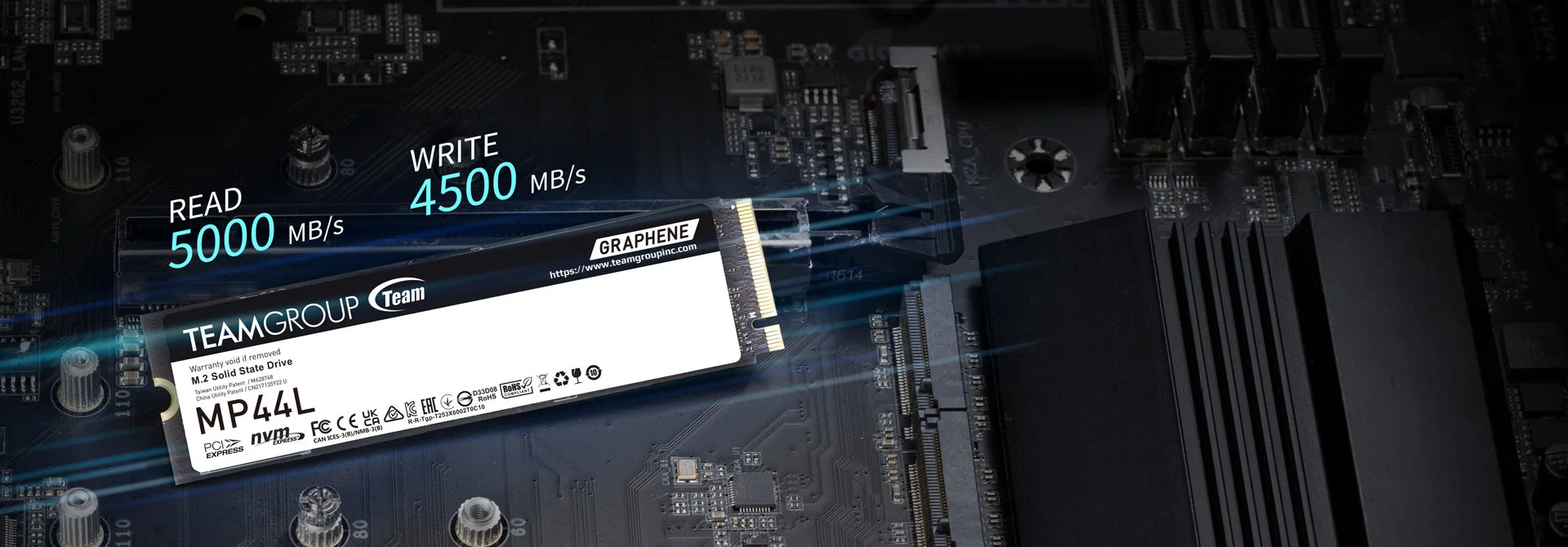 Team MP44L 1TB Gen4x4 5000/4500MB/s NVMe PCIe M.2 SSD Disk