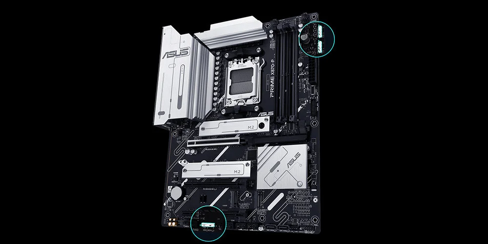 Asus PRIME X870-P AMD X870 Soket AM5 DDR5 8000+(OC)MHz ATX Gaming (Oyuncu) Anakart