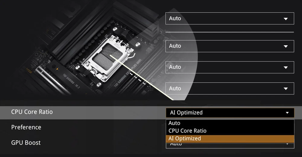 Asus TUF GAMING X870-PLUS WIFI AMD X870 Soket AM5 DDR5 8000+(OC)MHz ATX Gaming Anakart