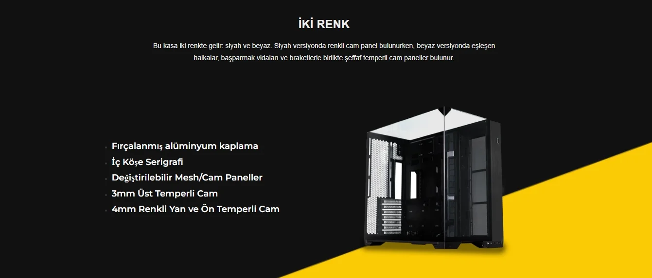 Lian Li O11 Vision Compact Siyah Mid-Tower ATX Kasa