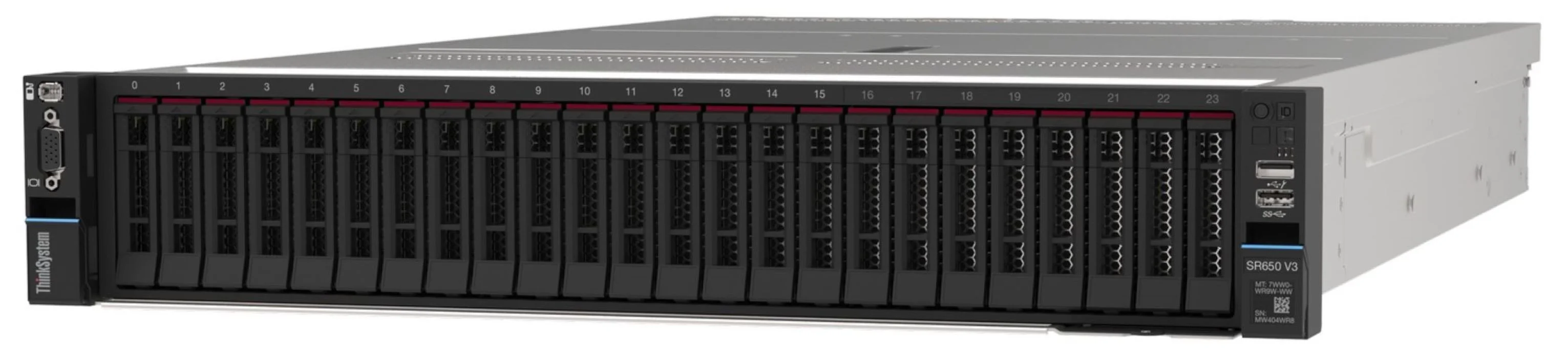 Lenovo ThinkSystem SR650 v3 Server  7D76A024EA 2U Rack Sunucu