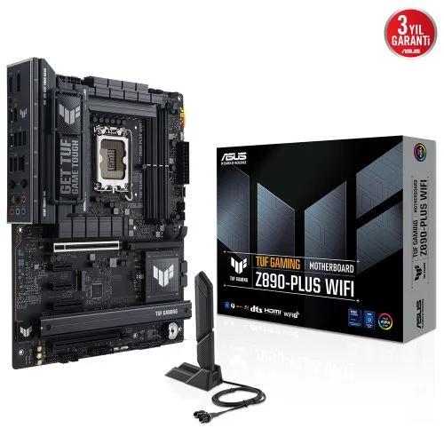 ASUS TUF GAMING Z890-PLUS WIFI Intel LGA1851 Z890 DDR5 9066+MHz(OC) ATX Gaming Anakart