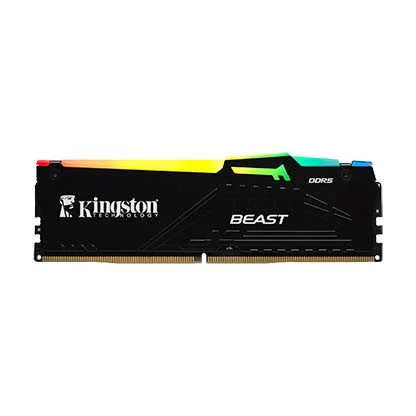 Kingston Beast KF560C36BBEA-8TR RGB 8GB (1x8) DDR5 6000Mhz CL36 Siyah Gaming RAM (Bellek)