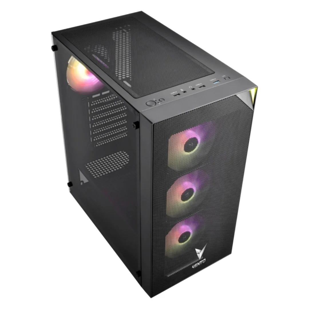 VENTO FSP VG4200S 650W 80+ GEN5 4x120mm RGB Fan Temperli Cam USB 3.0 Mesh E-ATX Gaming (Oyuncu) Kasa