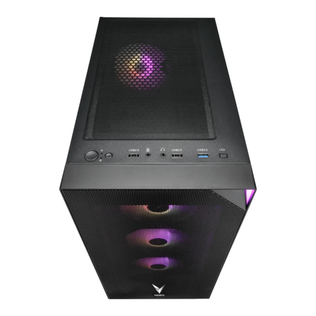 VENTO FSP VG4200S 650W 80+ GEN5 4x120mm RGB Fan Temperli Cam USB 3.0 Mesh E-ATX Gaming (Oyuncu) Kasa