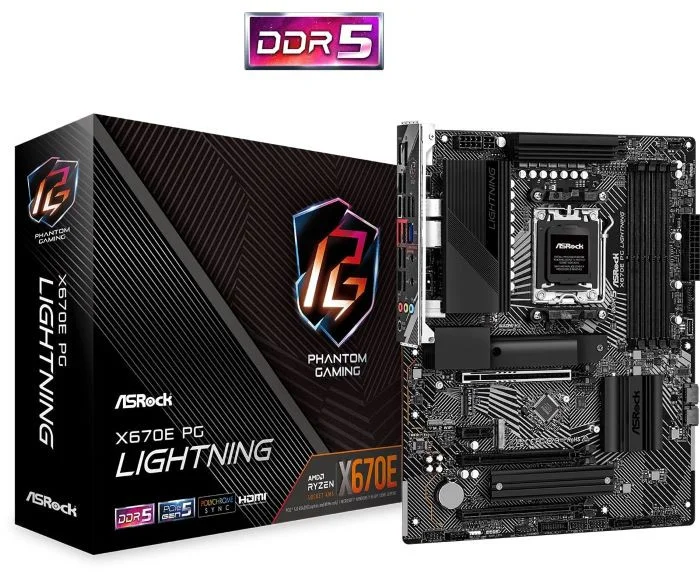 Asrock X670E PG Lightning 90-MXBJ60-A0UAYZ Gaming Anakart